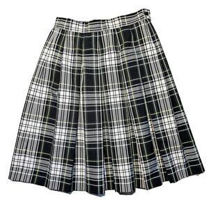 Parker Green Plaid Skirt Sz 5 Jr Academia Grunge Y2K Box Pleats Side Zipper New